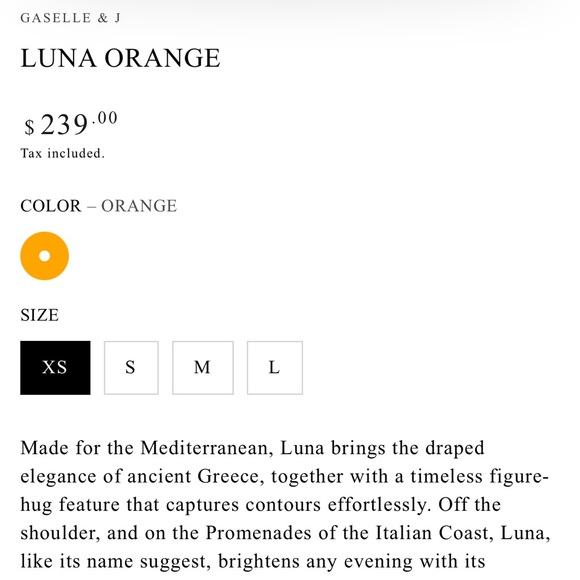 GASELLE & J ORANGE DRESS - Picture 5 of 7